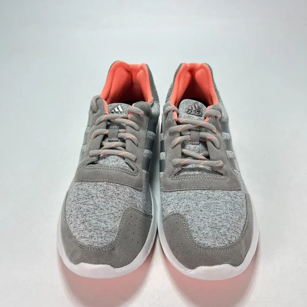 adidas Element Refresh Heather Grey Coral Running Shoes S78815 Women's Size 9.5